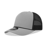 Decky 5 Panel Mid Profile Structured Cotton/Poly Blend Trucker w/Rope | Decky 6040 Grey/Black Standard