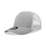 Decky 5 Panel Mid Profile Structured Cotton/Poly Blend Trucker w/Rope | Decky 6040 HeatherGrey/White Standard
