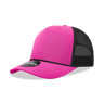 Decky 5 Panel Mid Profile Structured Cotton/Poly Blend Trucker w/Rope | Decky 6040 Hot Pink/Black Standard