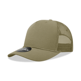 Decky 5 Panel Mid Profile Structured Cotton/Poly Blend Trucker w/Rope | Decky 6040 Khaki Standard