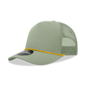 Decky 5 Panel Mid Profile Structured Cotton/Poly Blend Trucker w/Rope | Decky 6040 Loden/Amber Standard