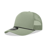 Decky 5 Panel Mid Profile Structured Cotton/Poly Blend Trucker w/Rope | Decky 6040 Loden/Black Standard