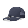 Decky 5 Panel Mid Profile Structured Cotton/Poly Blend Trucker w/Rope | Decky 6040 Navy/White Standard