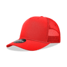Decky 5 Panel Mid Profile Structured Cotton/Poly Blend Trucker w/Rope | Decky 6040 Red Standard
