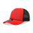 Decky 5 Panel Mid Profile Structured Cotton/Poly Blend Trucker w/Rope | Decky 6040 Red/Black Standard