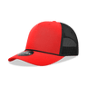 Decky 5 Panel Mid Profile Structured Cotton/Poly Blend Trucker w/Rope | Decky 6040 Red/Black Standard