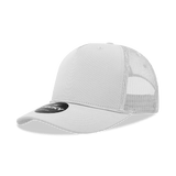 Decky 5 Panel Mid Profile Structured Cotton/Poly Blend Trucker w/Rope | Decky 6040 White Standard
