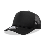 Decky 5 Panel Mid Profile Structured Foam Trucker | Decky 6025 Black Standard