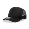 Decky 5 Panel Mid Profile Structured Foam Trucker | Decky 6025 Black Standard