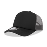 Decky 5 Panel Mid Profile Structured Foam Trucker | Decky 6025 Black/Charcoal Standard