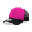 Decky 5 Panel Mid Profile Structured Foam Trucker | Decky 6025 Black/H Pink/Black Standard
