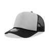 Decky 5 Panel Mid Profile Structured Foam Trucker | Decky 6025 Blk/Gry/Blk Standard
