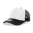 Decky 5 Panel Mid Profile Structured Foam Trucker | Decky 6025 Blk/Wht/Blk Standard