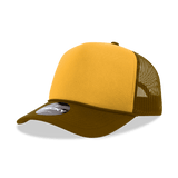 Decky 5 Panel Mid Profile Structured Foam Trucker | Decky 6025 Brn/Gld/Brn Standard