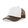 Decky 5 Panel Mid Profile Structured Foam Trucker | Decky 6025 Brn/Wht/Brn Standard