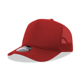 Decky 5 Panel Mid Profile Structured Foam Trucker | Decky 6025 Cardinal Standard