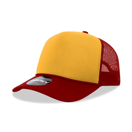Decky 5 Panel Mid Profile Structured Foam Trucker | Decky 6025 Car/Gld/Car Standard