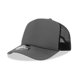 Decky 5 Panel Mid Profile Structured Foam Trucker | Decky 6025 Charcoal/Black Standard