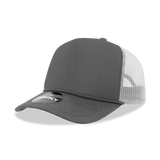 Decky 5 Panel Mid Profile Structured Foam Trucker | Decky 6025 Charcoal/White Standard