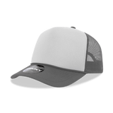 Decky 5 Panel Mid Profile Structured Foam Trucker | Decky 6025 Cha/Wht/Cha Standard