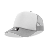 Decky 5 Panel Mid Profile Structured Foam Trucker | Decky 6025 Gry/Wht/Gry Standard