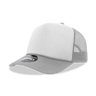 Decky 5 Panel Mid Profile Structured Foam Trucker | Decky 6025 Gry/Wht/Gry Standard
