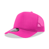 Decky 5 Panel Mid Profile Structured Foam Trucker | Decky 6025 Hot Pink Standard