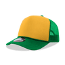 Decky 5 Panel Mid Profile Structured Foam Trucker | Decky 6025 Kel/Gld/Kel Standard
