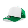 Decky 5 Panel Mid Profile Structured Foam Trucker | Decky 6025 Kel/Wht/Kel Standard