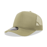 Decky 5 Panel Mid Profile Structured Foam Trucker | Decky 6025 Khaki Standard