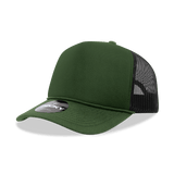 Decky 5 Panel Mid Profile Structured Foam Trucker | Decky 6025 Olive/Black Standard