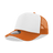 Decky 5 Panel Mid Profile Structured Foam Trucker | Decky 6025 Orn/Wht/Orn Standard