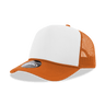 Decky 5 Panel Mid Profile Structured Foam Trucker | Decky 6025 Orn/Wht/Orn Standard