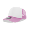Decky 5 Panel Mid Profile Structured Foam Trucker | Decky 6025 Pnk/Wht/Pnk Standard