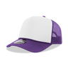 Decky 5 Panel Mid Profile Structured Foam Trucker | Decky 6025 Pur/Wht/Pur Standard