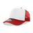 Decky 5 Panel Mid Profile Structured Foam Trucker | Decky 6025 Red/Wht/Red Standard