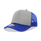 Decky 5 Panel Mid Profile Structured Foam Trucker | Decky 6025 Ryl/Gry/Ryl Standard