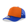 Decky 5 Panel Mid Profile Structured Foam Trucker | Decky 6025 Ryl/Orn/Ryl Standard