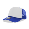 Decky 5 Panel Mid Profile Structured Foam Trucker | Decky 6025 Ryl/Wht/Ryl Standard