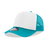 Decky 5 Panel Mid Profile Structured Foam Trucker | Decky 6025 Teal/White Standard