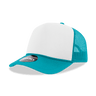 Decky 5 Panel Mid Profile Structured Foam Trucker | Decky 6025 Teal/White Standard