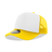Decky 5 Panel Mid Profile Structured Foam Trucker | Decky 6025 Yel/Wht/Yel Standard