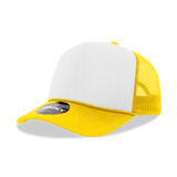 Decky 5 Panel Mid Profile Structured Foam Trucker | Decky 6025 Yel/Wht/Yel Standard