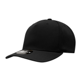 Decky 5 Panel Mid Profile Structured Polyester Cap | Decky 6038 Blacck Standard Hats