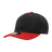Decky 5 Panel Mid Profile Structured Polyester Cap | Decky 6038 Black/Red Standard Hats