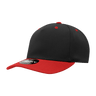 Decky 5 Panel Mid Profile Structured Polyester Cap | Decky 6038 Black/Red Standard Hats