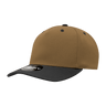 Decky 5 Panel Mid Profile Structured Polyester Cap | Decky 6038 Coyote/Black Standard Hats
