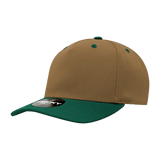 Decky 5 Panel Mid Profile Structured Polyester Cap | Decky 6038 Coyote/Forest Standard Hats