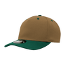 Decky 5 Panel Mid Profile Structured Polyester Cap | Decky 6038 Coyote/Forest Standard Hats