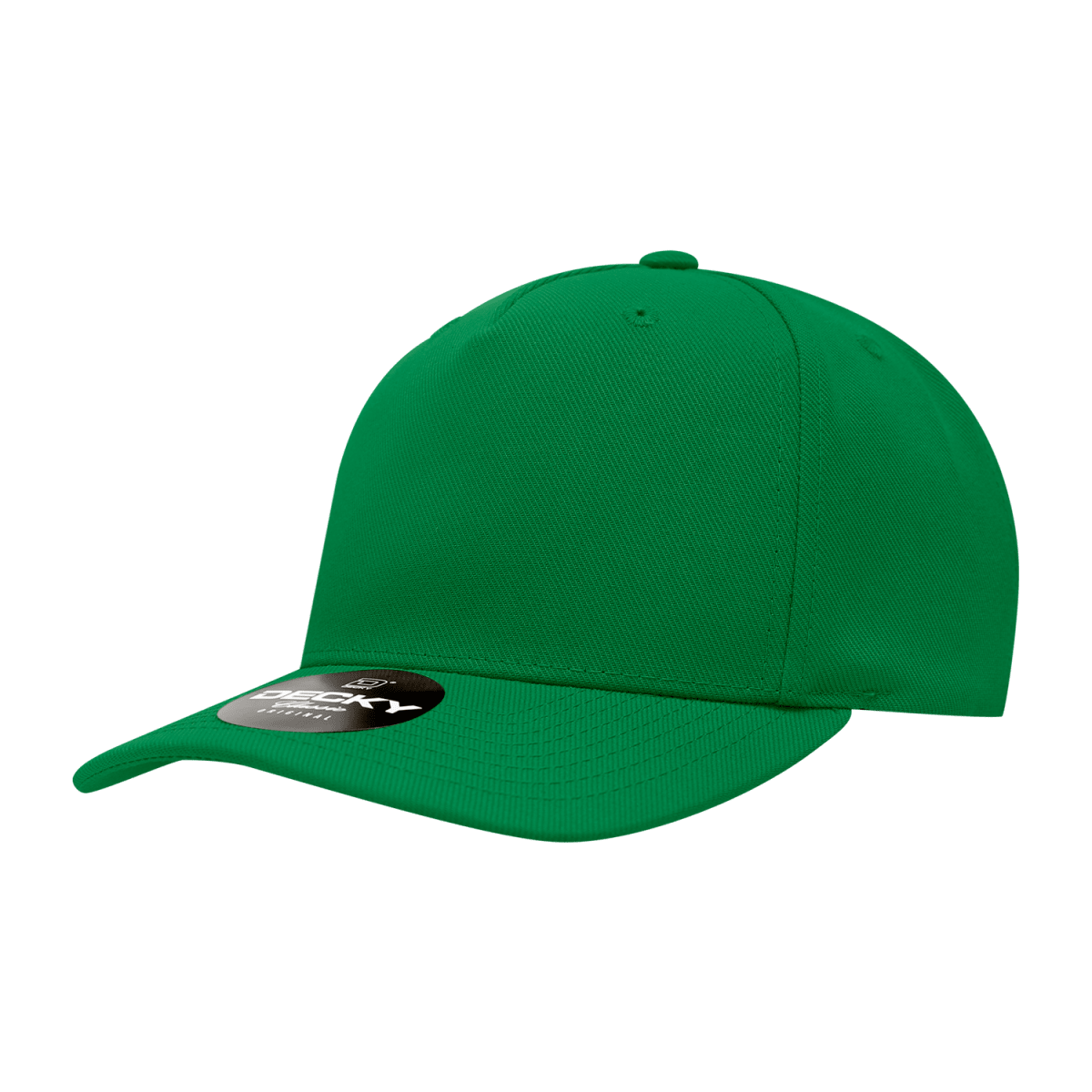 Decky 5 Panel Mid Profile Structured Polyester Cap | Decky 6038 Kelly Standard Hats